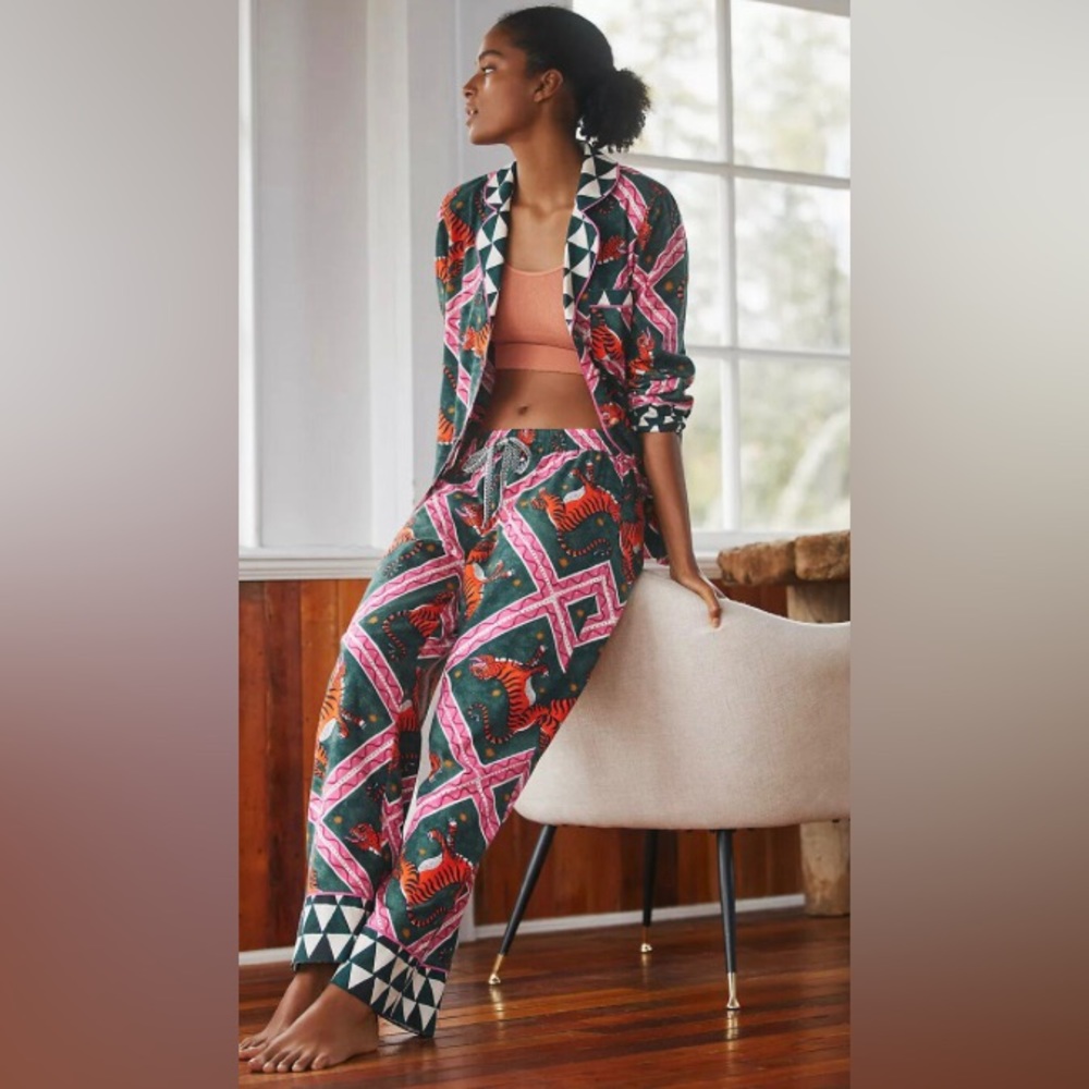 Corinne Lent Tigress Flannel Pajama Set